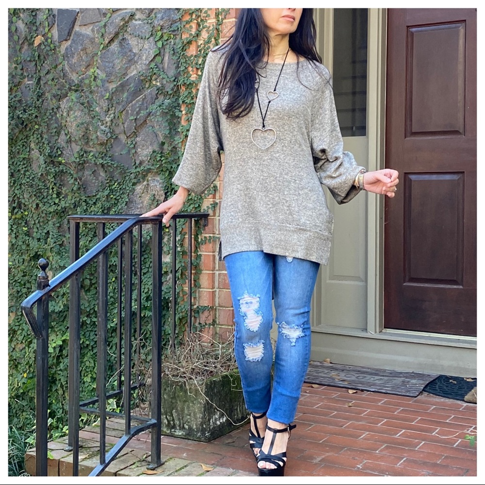 ✨LAST ONE✨Soft brushed knit tie front/back tunic - Picture 7 of 7